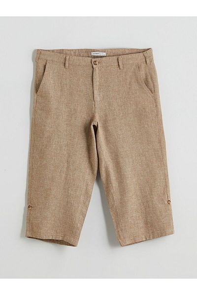 LC Waikiki LCWAIKIKI Classic Standard Fit Linen Blended Men's Shorts