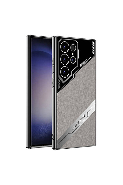 BUTAM BİLİŞİM حافظة لهاتف Galaxy S23 Ultra مع حماية للكاميرا، تصميم من الجلد ...