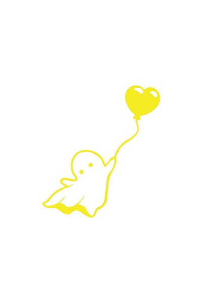 Reysa Tasarım Ghost Sitcker 17X17 cm Yellow
