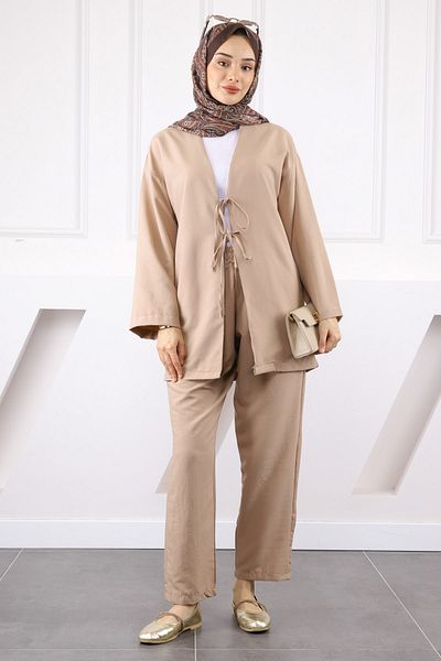 İmajButik Modal Suit with Mink Kimono Pants