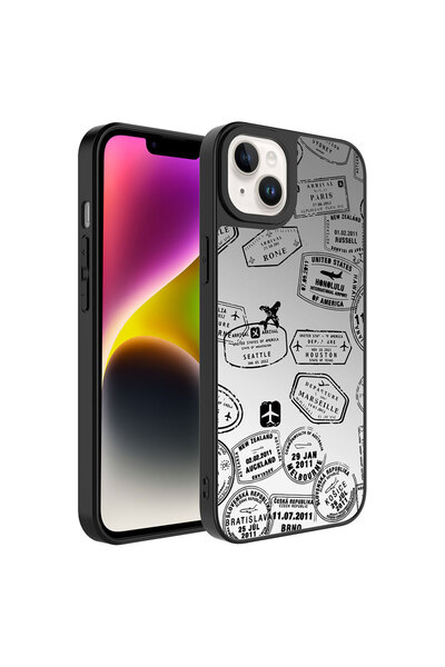 BUTAM BİLİŞİM حافظة مرآة لامعة متوافقة مع iPhone 14 Plus مع حماية للكاميرا - ...