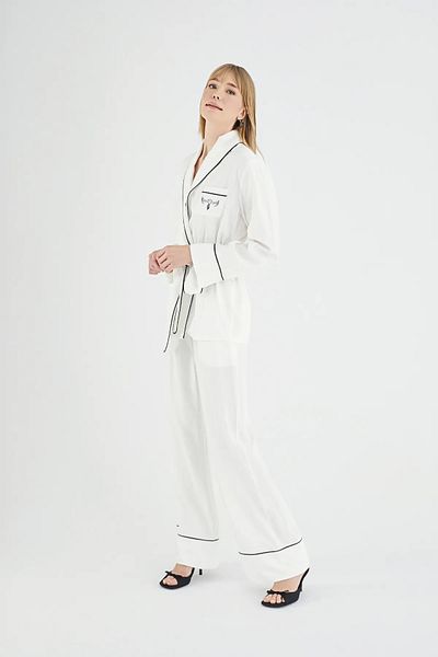 Sevim Sevi̇m 21201 Embroidered Pants Suit 25Y