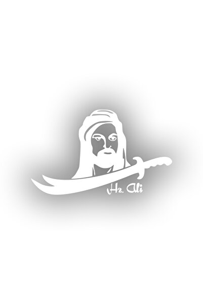 Reysa Tasarım ملصق سيارة زولفيكار هرتز علي 18x11 سم أبيض