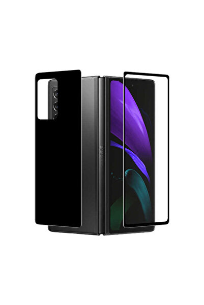 Kılıfist واقي شاشة مقوى متوافق مع Galaxy Z Fold 2 KLFS أمامي وخلفي 5D كامل اللصق