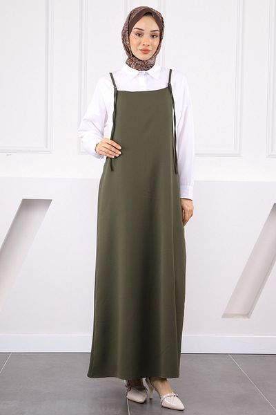 İmajButik Σκούρο Χακί Κορδόνι Ζαρτιέρες