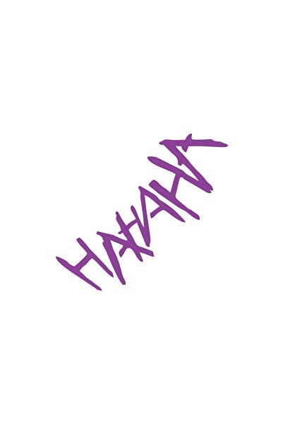 Reysa Tasarım Hahah Car Sticker 17X17 cm Purple