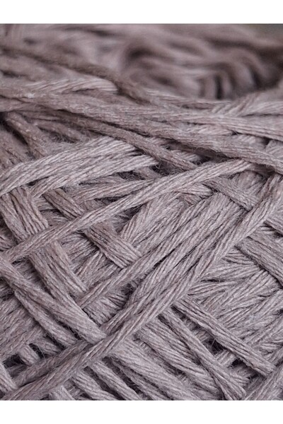 Ece Örgü Tasarım Atölyesi 1,5-2 mm. kalınlığında, bükümlü, gri, %100 koton el örgü ipi (200 gr.)