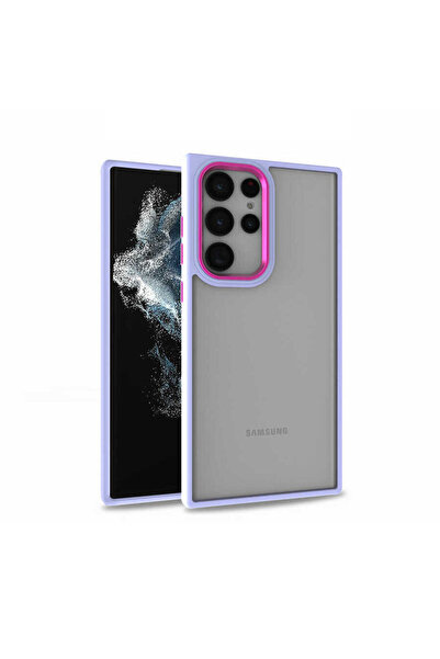 BUTAM BİLİŞİM حافظة فلورا متوافقة مع هاتف جالاكسي S22 الترا - ليلك