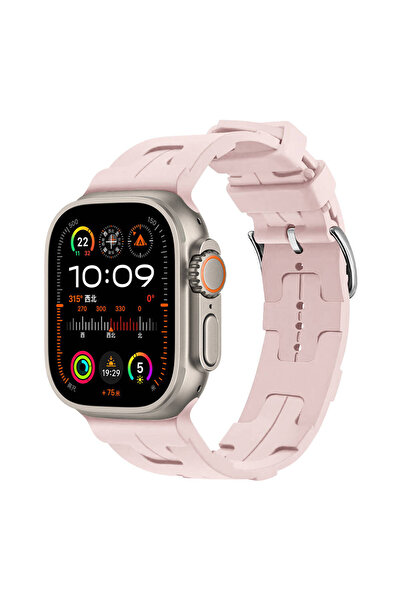 BUTAM BİLİŞİM ساعة ألترا 49 ملم KRD-92 متوافقة مع الحبل - وردي فاتح