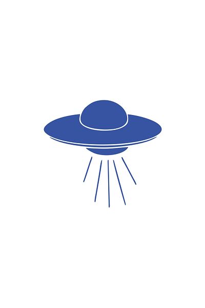 Reysa Tasarım Ufo Car Sticker 17X17 cm Blue