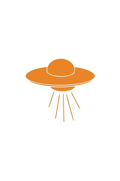 Reysa Tasarım Ufo Car Sticker 17X17 cm Orange