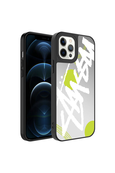 BUTAM BİLİŞİM حافظة حماية لامعة للكاميرا بنمط عاكس متوافقة مع هاتف iPhone 12 ...