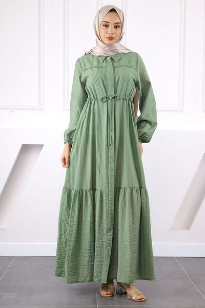 İmajButik Φόρεμα με δαντέλα με πασμίνα