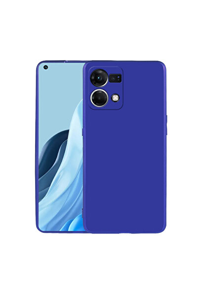 BUTAM BİLİŞİM غطاء سيليكون لهاتف Reno 7 4G Premier - أزرق ساكس