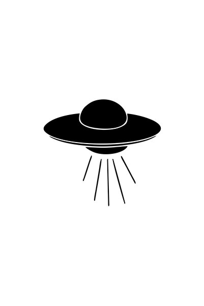 Reysa Tasarım ملصق سيارة يو اف او مقاس 17x17 سم لون اسود