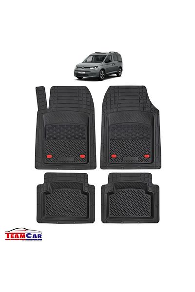 TEAMCAR ® Car Mats Tray Type Compatible with Volkswagen Caddy 5 (SB) Van, Combi (2020–2025)