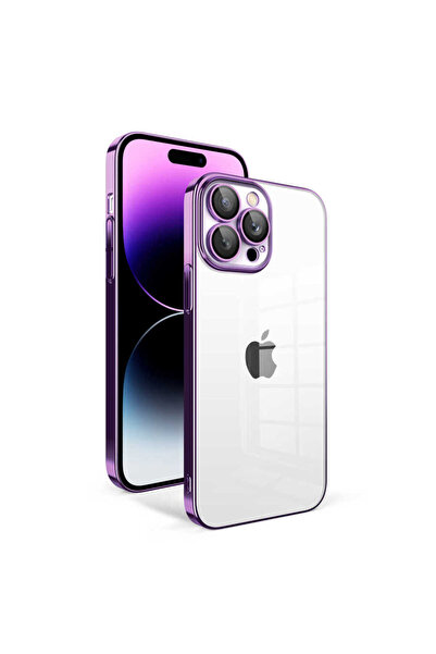 BUTAM BİLİŞİM حافظة جراج متوافقة مع هاتف iPhone 14 Pro Max مع إطار ملون لحماي...