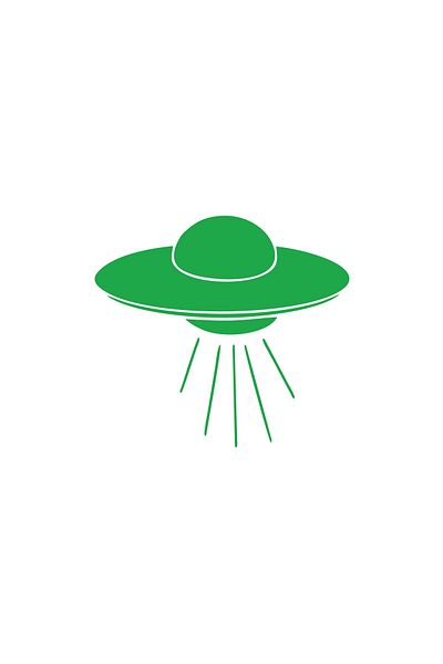 Reysa Tasarım Ufo Car Sticker 17X17 cm Green