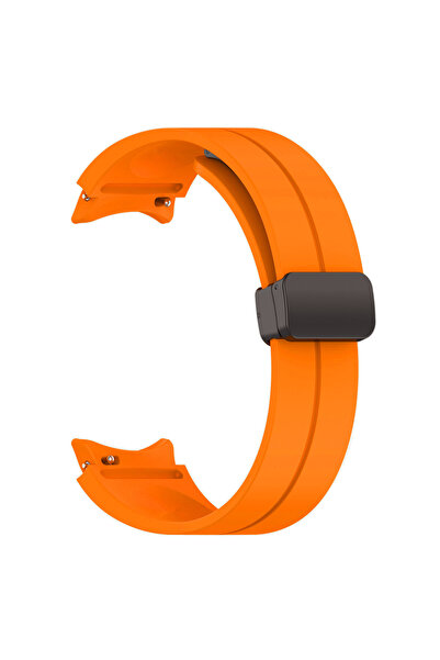 BUTAM BİLİŞİM ساعة جالاكسي 4 كلاسيك 42 ملم متوافقة مع KRD-84 بسوار برتقالي فاتح