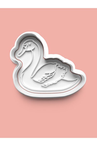 AKTASTORE Kuğu Figürü Kurabiye Kalıbı Ve Şeker Hamuru Kalıbı 0583-71