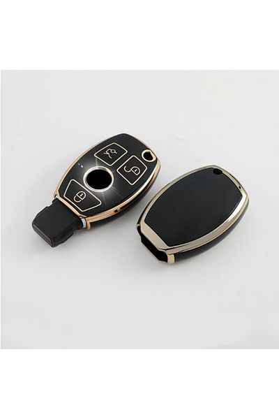 OEM Black key case for 3 buttons Mercedes CLA GLC GLA GLK W203 W210 W211 W204 W176 A B C R Class