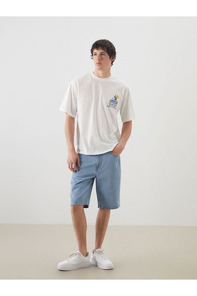 LC Waikiki Xside Crew Neck Printed Combed Cotton Men's T-Shirt