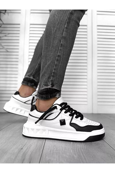 dehaine Men's sneakers, casual, VLT, black and white, 086
