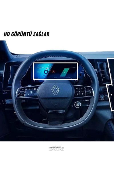 UniqAnatolia Renault Austral 2025 Ghost Instrument and Navigation Multimedia Compatible Set Nano Screen Protector