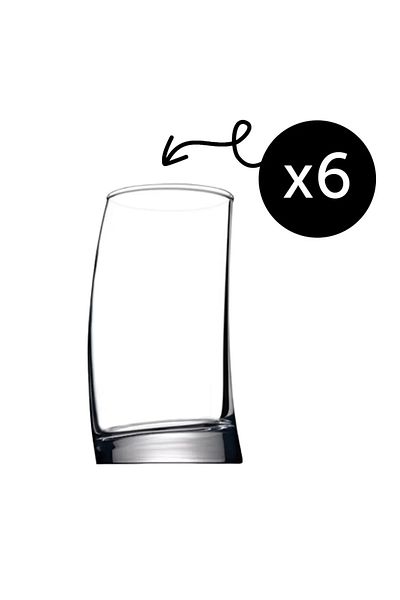 Paşabahçe Set of 6 Longdrink Glasses, Pasabahçe, Extra Model, Penguin Model 390 ml