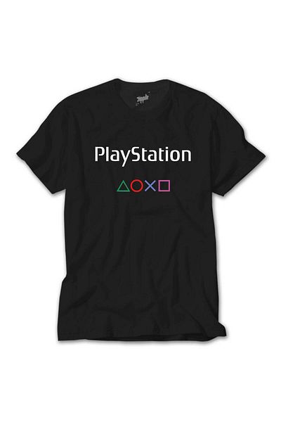 Z zepplin Playstation Text Console Black T-Shirt