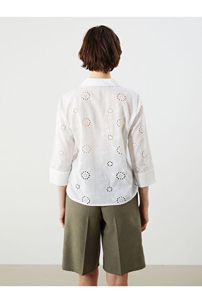 LC Waikiki Lcwaikiki Classic Openwork Brode Women's Shirt