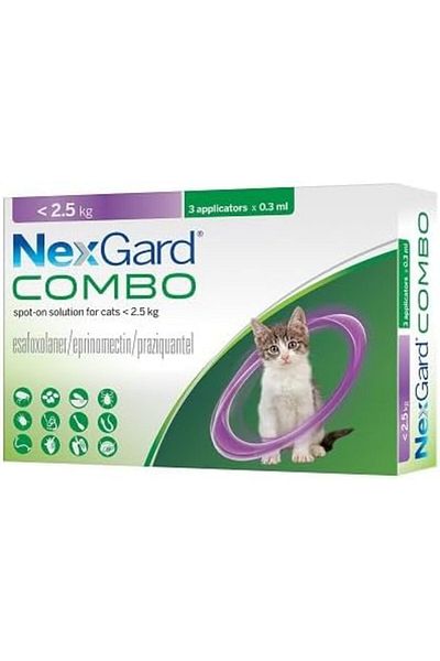 NEXGARD Flea and Tick Prevention Combo for Cats Under 2.5 kg