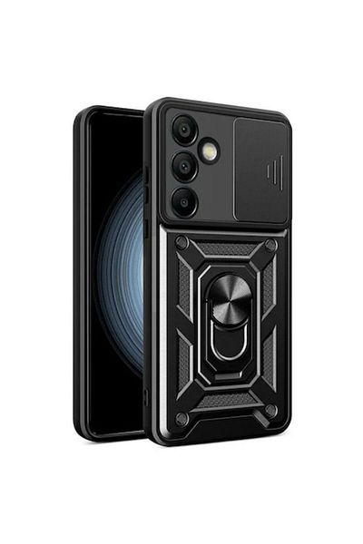 OEM Ultra-resistant Samsung S25 case with sliding camera protection, 360° rotating ring and magnetic ca