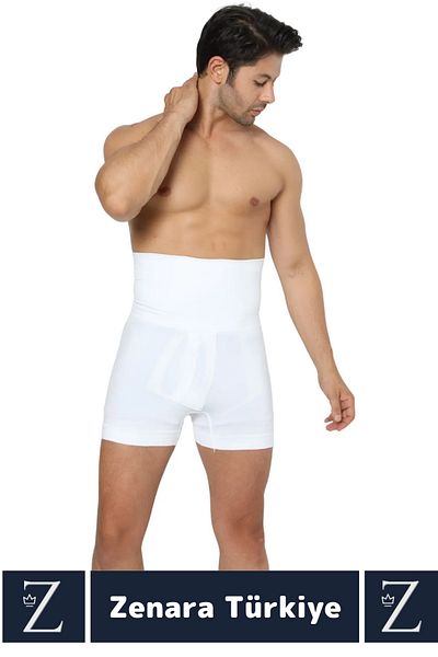 Zenara Casual Non-Slip Belly Hip Lifting Tightening Waist Straightening Slimming Men's Double Boxer Corset