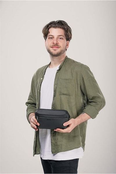 ÇÇS Black Single Strap Men's Crossbody Bag 51853