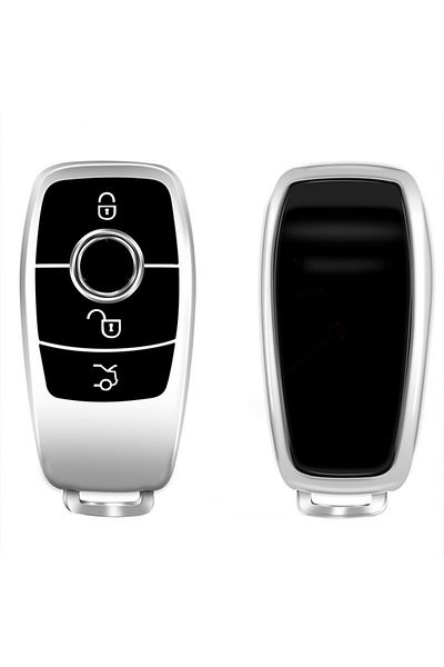 OEM Premium protective cover for Mercedes Benz car key, Elegance Luxury Cover Key, Silver, MyStyle�