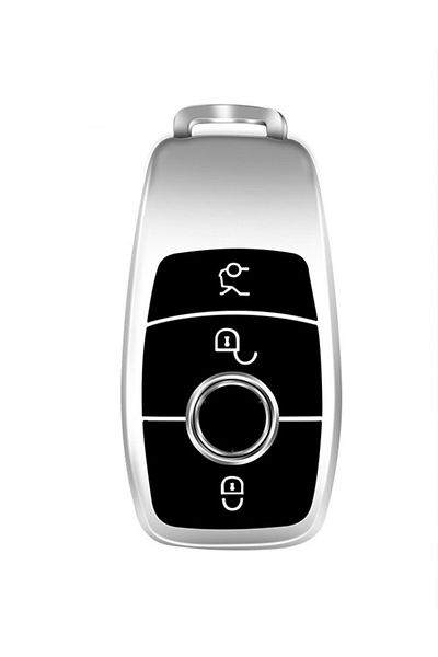 OEM Premium protective cover for Mercedes Benz car key, Elegance Luxury Cover Key, Silver, MyStyle�