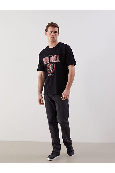 LC Waikiki Lcw Eco Crew Neck Printed Combed Cotton Men's T-Shirt