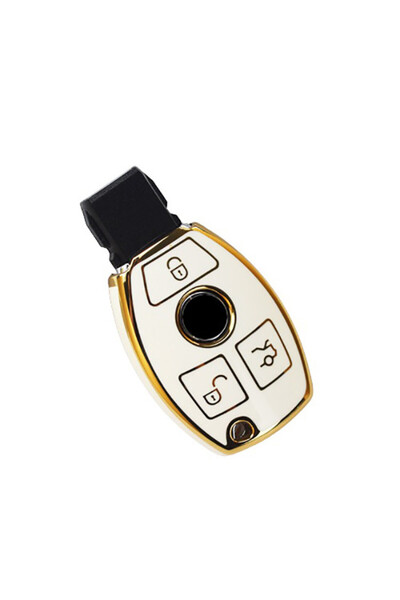 OEM Carcasă cheie albă cu 3 butoane pentru Mercedes Benz ABCE GL S GLA GLK CLS Class AMG W204 W205 W212 W463 W176