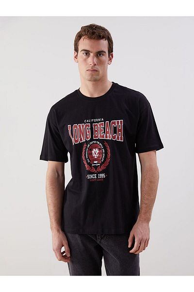LC Waikiki Lcw Eco Crew Neck Printed Combed Cotton Men's T-Shirt