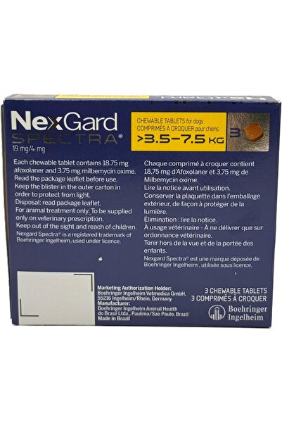 NEXGARD SPECTRA Chewable Tablets for Small Dogs (3.5kg-7.5kg)