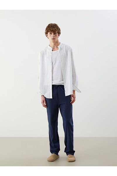 LC Waikiki Ανδρικό πουκάμισο XSIDE Regular Fit με μακρυμάνικο λινό μείγμα