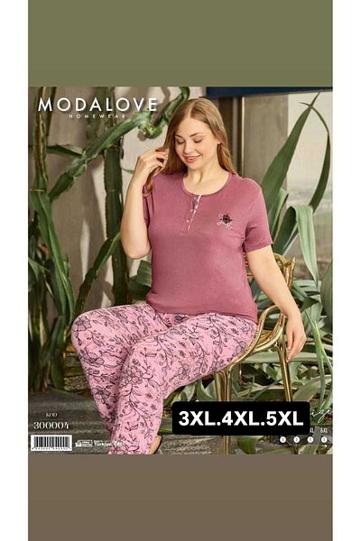 PİJAMOOD Plus Size Summer Home Wear Pajamas