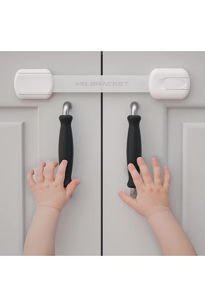 MR.BRACKET Adjustable Non-Marking Multi-Purpose Cabinet Refrigerator Toilet Drawer Lock Child Lock 3m Adhesive