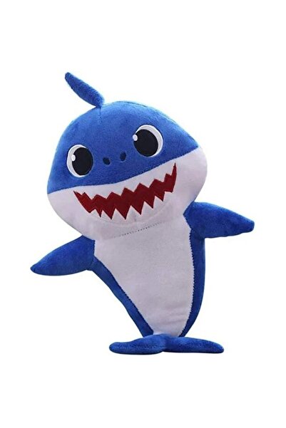 Generic Baby Shark Plush Toy With Music and Light, Best For Gifting - (Blue)