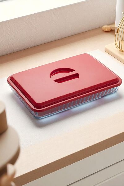 TİNEKE Plastic Steam Ducted Pyrex Cover Rectangular
