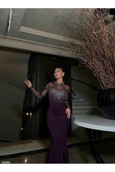 Modafeminen Βραδινό φόρεμα Asra Tulle Sparkly Purple 583080