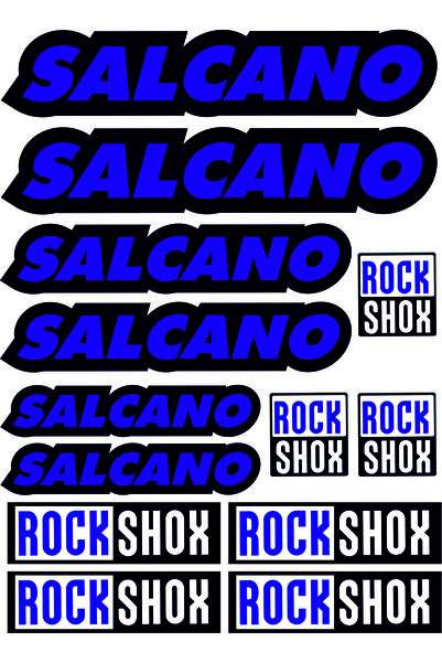 İŞCAN MOTOR SALCANO YAZI SETİ STİCKER A4 MAVİ BİSİKLET YAZISI
