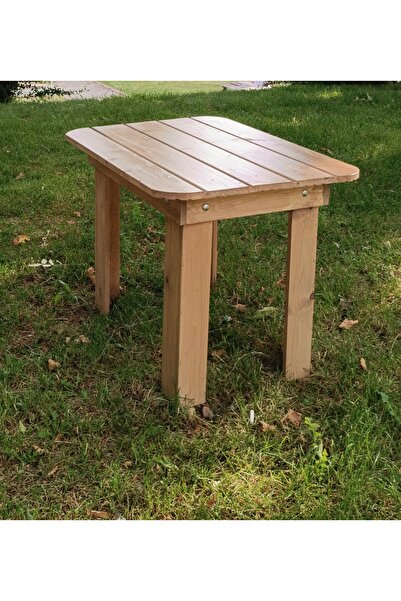 ODUNN RENGİ Bahçe Balkon Sehpası Doğal Ahşap Dekoratif Kahve Masası