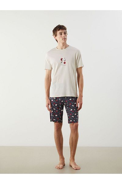 LC Waikiki   Standard Mold Men's Shorts Pajama Set